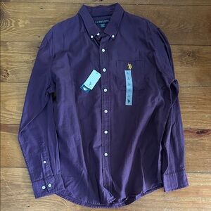 Men's Purple Button-Down Shirt